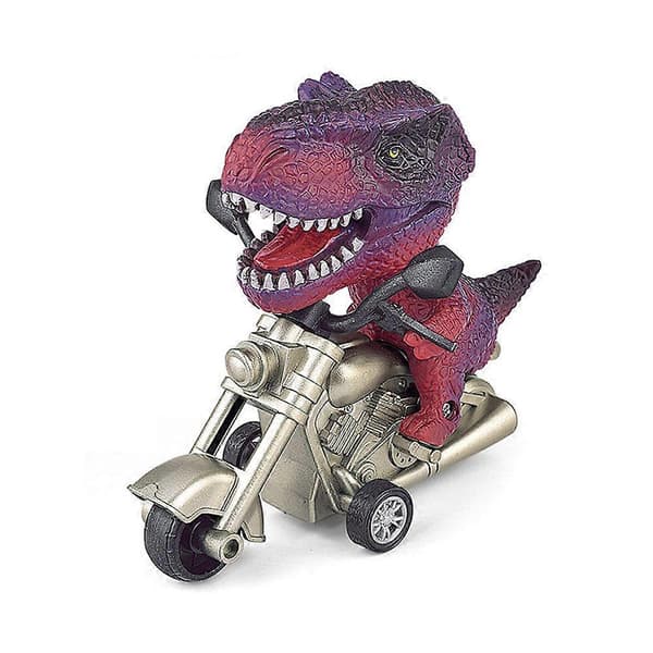 Dinosaurlegetøj Dinosaur Pull Back Bil Legetøj Motorcykel Legetøj Rød[dt]