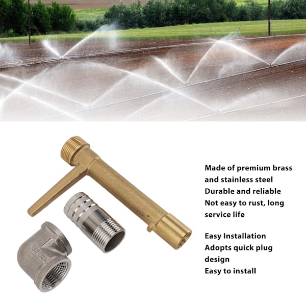 Lekkasjesikker hageslange G3/4 hurtigkobling nøkkelverktøy for rustfrie sprinkler- og vanningssystemer