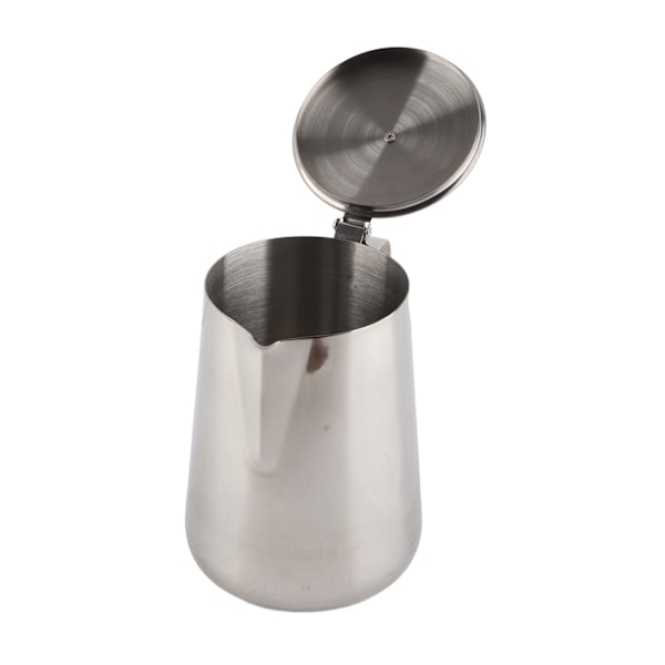 Melkepitcher i rustfritt stål med lokk for Latte Art - 600 ml kaffekopp