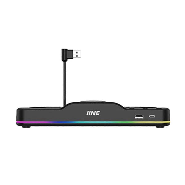 [DT]IINE Køleventilator Switch 2 Dock Dobbelte Ventilatorer med RGB-belysning Forbedret Kølesystem til Spillekonsol