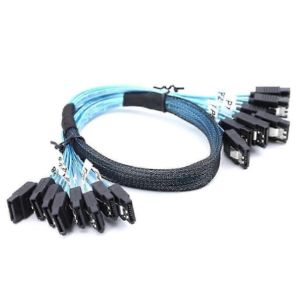 8 st SATA-kabelset 8 set SATA 3.0-kabel PC SATA-kabel SAS 7Pin 6Gbps datakabel för hårddisk SSD D As Shown