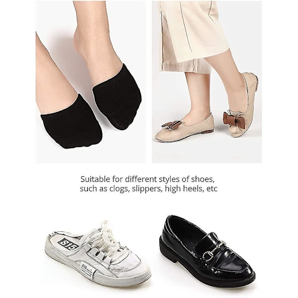 8 Par Toe Topper Liner Half Socks Sömlösa damstrumpor