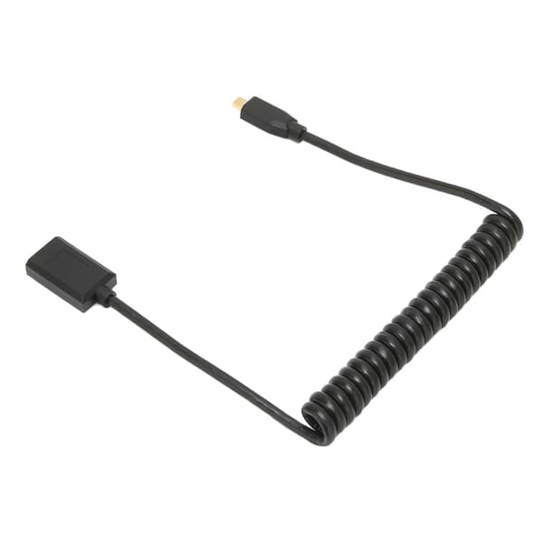 Micro HDMI til HDMI Kabel 8K 60Hz 48Gbps Coiled Adapter til Tablet TV Kamera