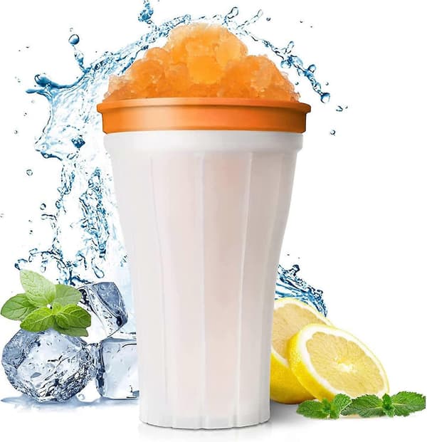 2-pack Smoothie Maker Cup, återanvändbar Smoothie Maker Cup, snabbfryst Smoothie Glass Maker Cup, frysbar bärbar klämkopp