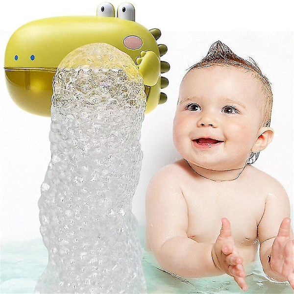 Elektrisk Dinosaur Bubble Maker Baby Badrum Badleksaker Orange
