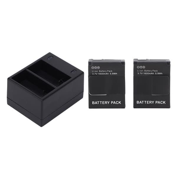 Hurtig dobbelt-slots kamera batterilader med 2 batterier til Hero 2 3