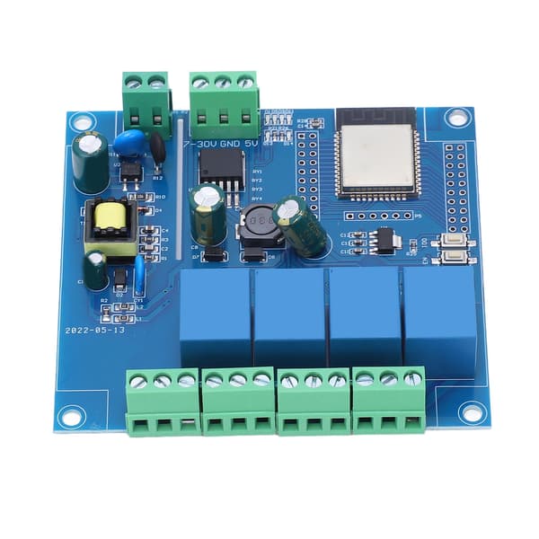 ESP32 WiFi Bluetooth Utviklingskort 4 Kanal Relémodul Programmerbar Reset Trådløs