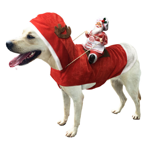 Juldräkter för husdjur Tomte Riddräkt Renväxlare Juldräkter för husdjur Chef's XL chest size adjustable 64-80cm