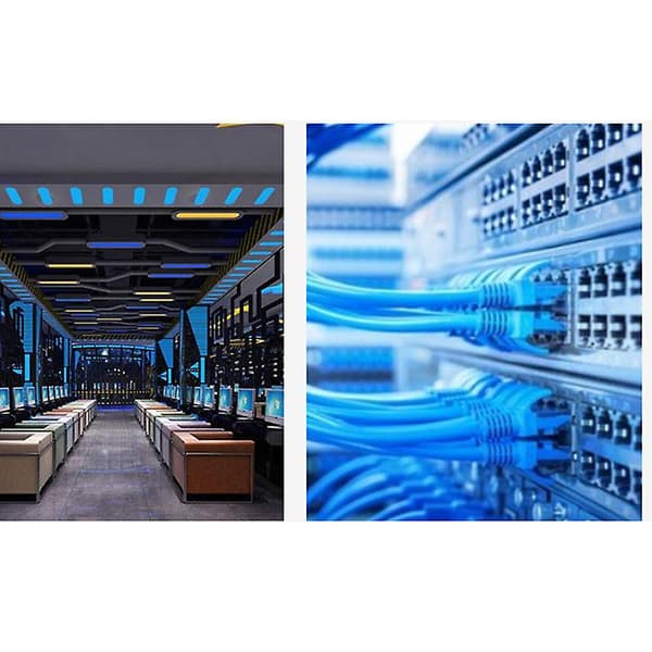 CAT6 Flad Ethernet RJ45 Lan Netværk Internet 1000Mbps til Computer Router Bærbar 10m