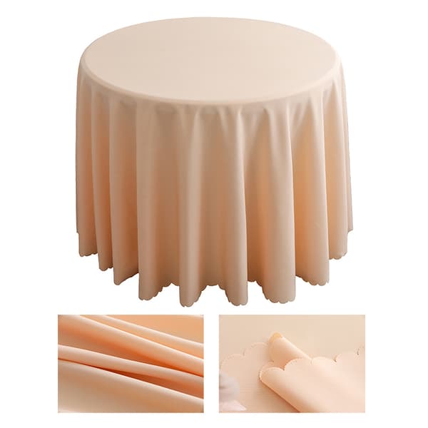 Rund polyesterduk, maskinvaskbar champagne 220cm