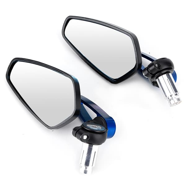 Blå CNC Aluminium Motorcykel Backspegel Set om 2