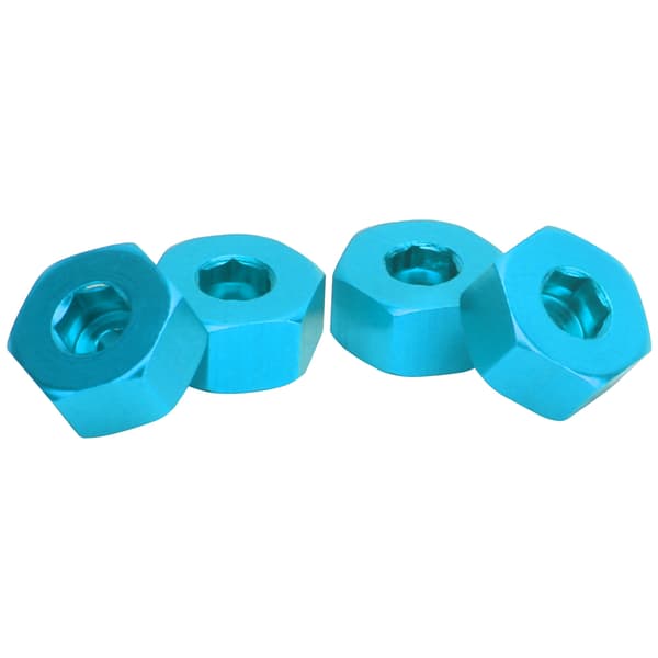 4 stk. 5mm til 12mm Kombinationshjulnavs-Hex-Adapter Tilbehør til WPL D12 1/10 RC Lastbiler Blå