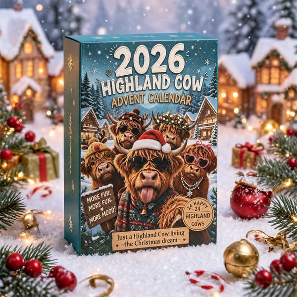 2026 Highland Ku Adventkalender Blindboks – 3D Julekalender med flyboks With airplane box Type C