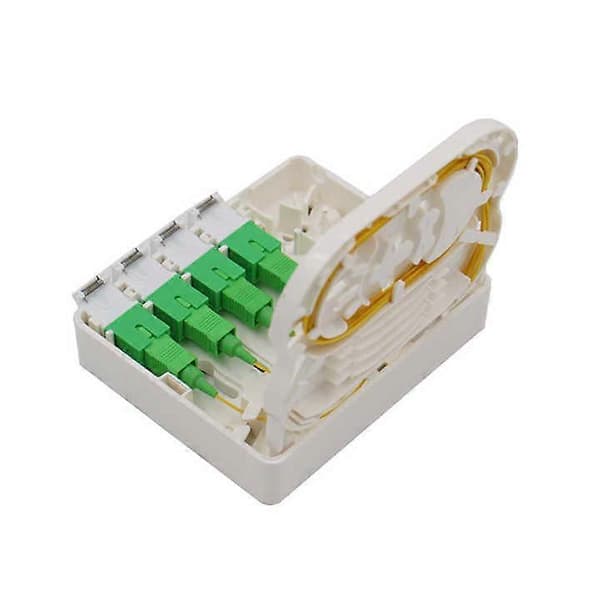 4 Core FTTH Fiberoptisk termineringsboks Ftth Boks 4 porte Optisk fiberpanelboks med SC APC-stik pigtail as shown