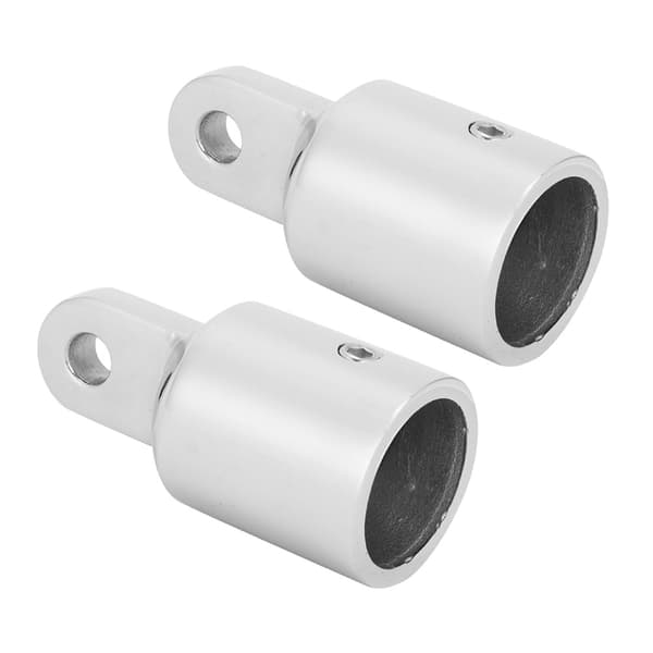 2 stk. Topøje-endestykke i rustfrit stål, glidehætte 22 mm 0,9 tommer, marinebåds hardwaretilbehør
