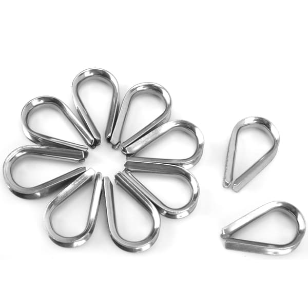 4MM Rostfritt Stål Båt Vajer Klämmor Kabel Skyddsring Fasta Kauser Clips