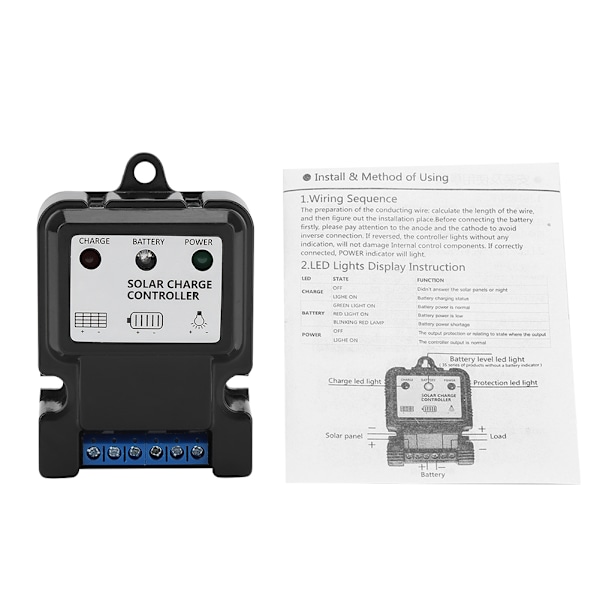 PWM Smart Solar Ladekontroller DHS 5S 6V/12V 10A for Effektiv Energistyring
