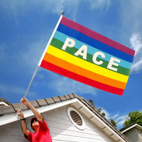 Rainbow Peace utomhusflagga