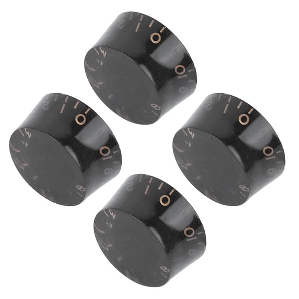 4 stk. Akryl Bas Knapper Elektrisk Guitar Volumenkontrol Potentiometer Hat Guld Sort