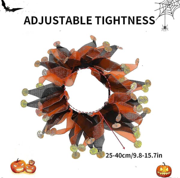 Elastisk græskar kæledyrshalsbånd Halloween indretning kostume tilbehør til hunde og katte blue