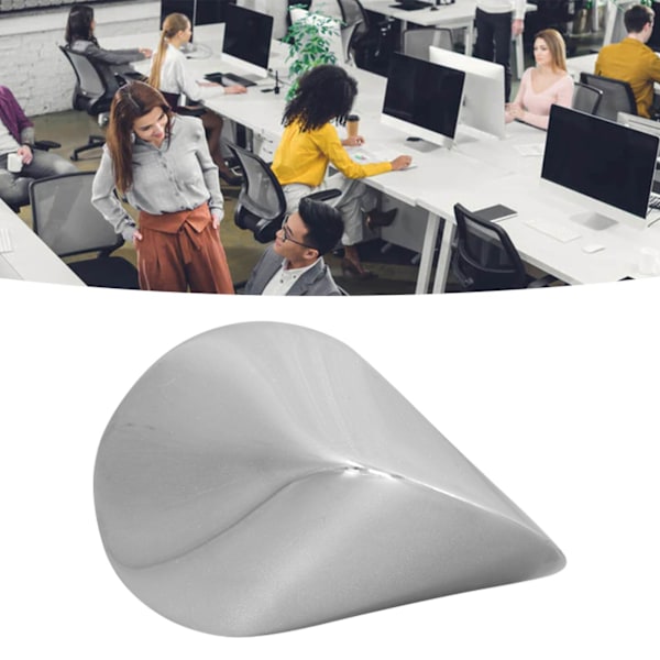 Oloid Skrivebordsleke: Stressball i rustfritt stål for glatte overflater og trykkreduksjon