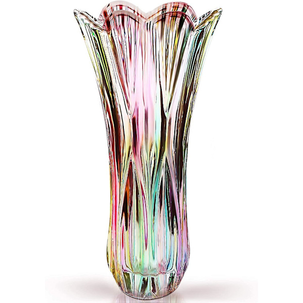 Blomvas Phoenix Svansform Förtjockat Kristallglas storlek25cm