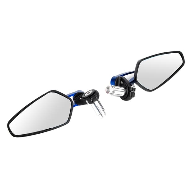 Blå CNC Aluminium Motorcykel Backspegel Set om 2