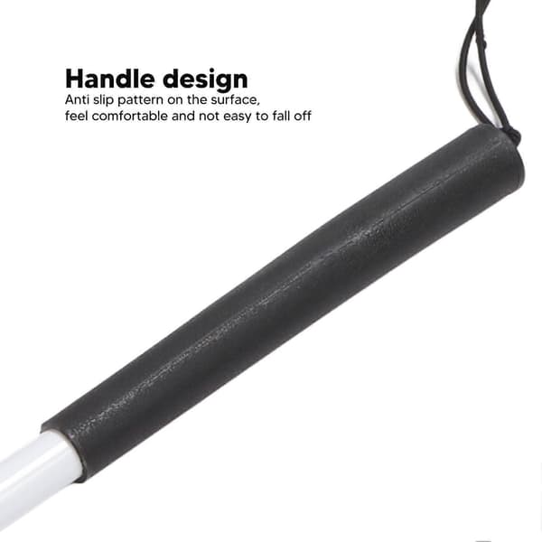 【DENGTU】Foldbar aluminiumsstok med reflekterende markering og håndrem til synshandicappede