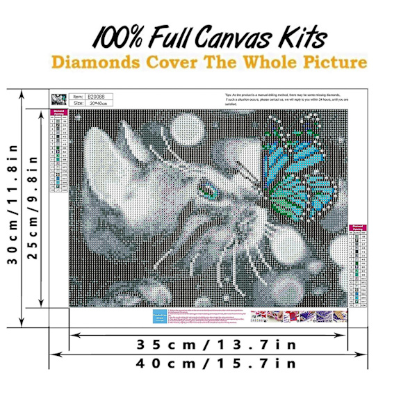 Katt diamond painting fjäril Katt diamantkonst Söt djurkatt