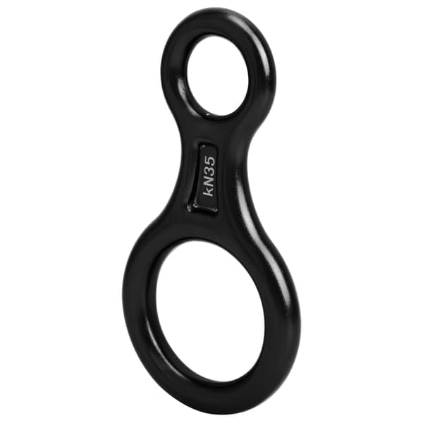 35KN Legering Figur 8 Nedfiringsbremse Rappelling Klatreudstyr Sort