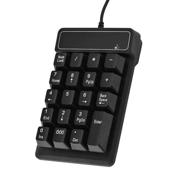 USB Kablet Numerisk Tastatur 19 Taster til Windows Laptop Desktop PC