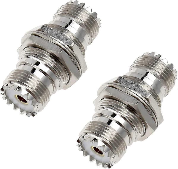 Koaksiaalinen RF-liitin UHF-pistoke mutterilla ja aluslevyllä (2 kpl)