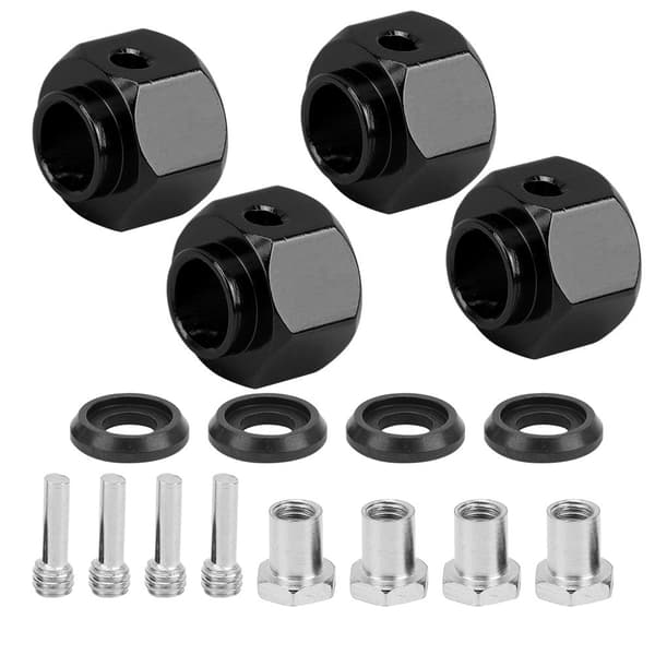 Hex Hub Udvidelsesforbindelse 8mm Tilbehør til Traxxas/TRX4/TRX6 1/10 RC Modelbil Sort