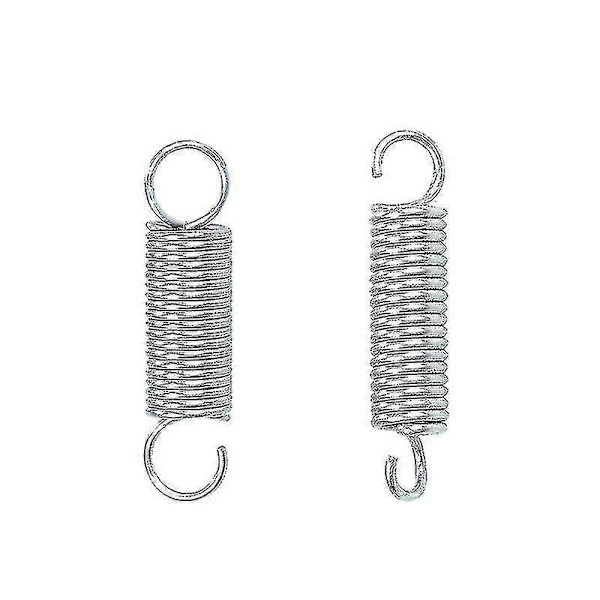 【DENGTU】Double Hook Extension Springs, Compression Springs Spring Hook Spring (10 Pieces, Silver)