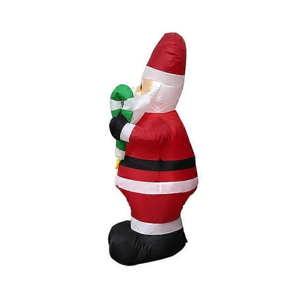 Jättestor LED Jul Tomte Uppblåsbar Gårdsbelysning Utomhusdekoration AU plug