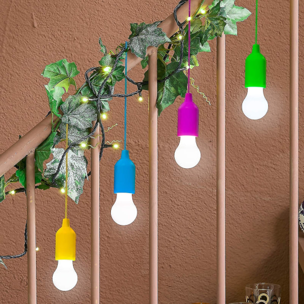 4-st Led Dragsladd Lampor Batteridriven Nattlampa På String