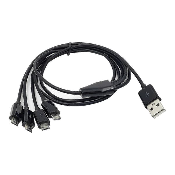 Holdbarhed USB Han til Micro USB Han Opladerkabel Hurtig Opladerkabel Universal Opladerkabel til Micro USB Enheder Hvid[dt] Black
