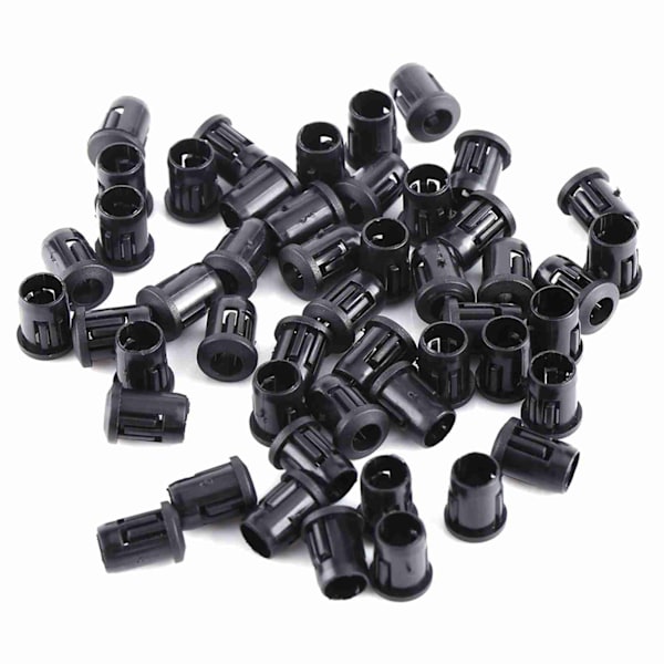 5mm LED Sokkelklips - 50 Pak Sort Nylon Diodeholder Bezelmontering til Nem Installation