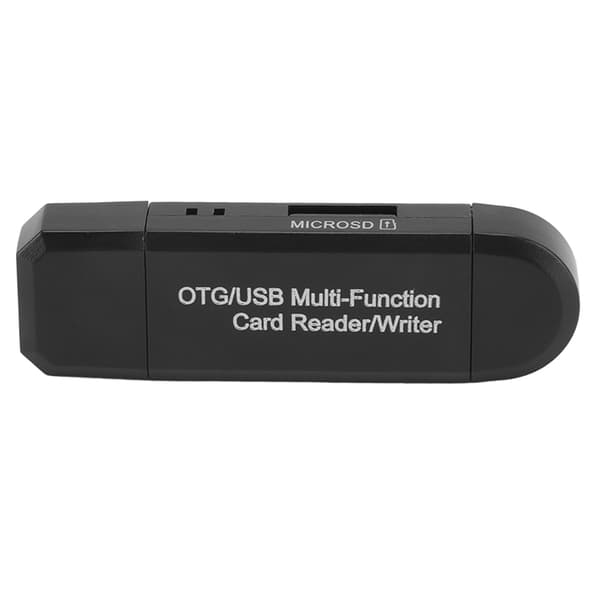 USB 2.0 64GB OTG Kortlæser 2 i 1 Han til Smartphone Computer Sort