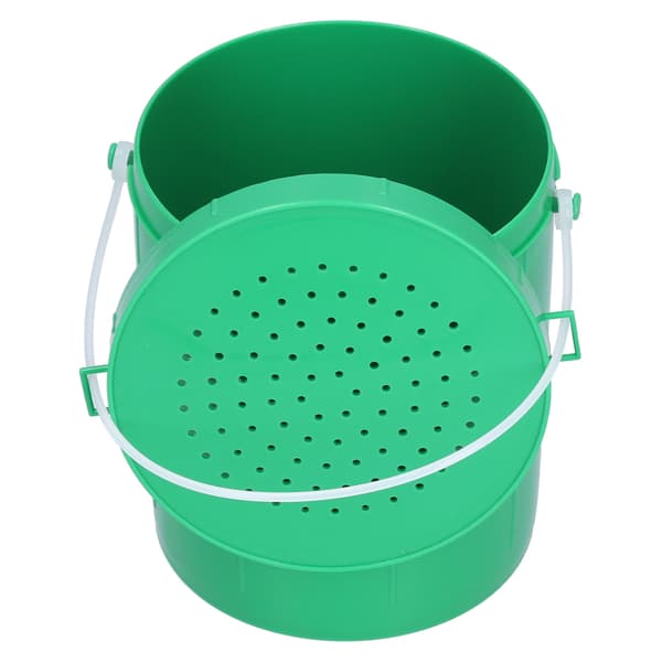 Plastbøtte for agn med ventilasjon, bærbar, for meitemark