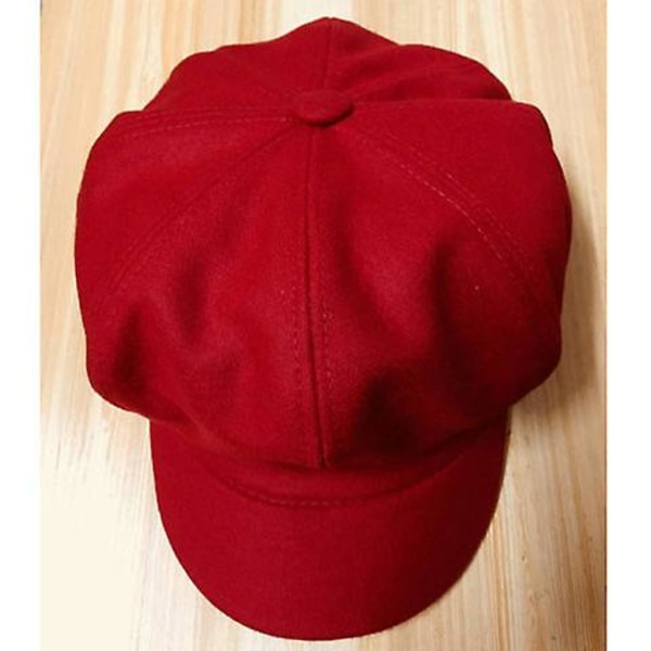 Cap Varm cap Platt åttakantig topplock red