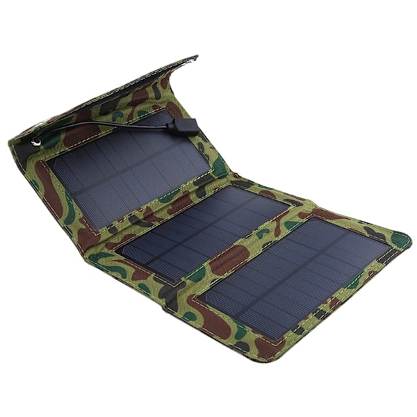 5W 5V Vattentät Vikbar Solcellsladdare - Portabel USB Powerbank för Utomhusbruk