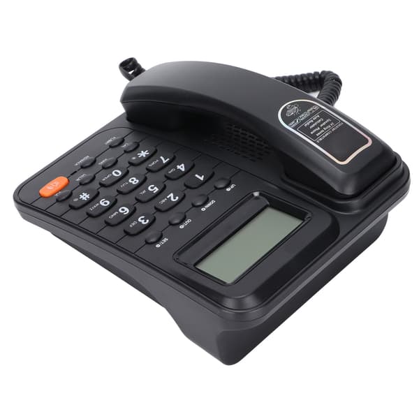 KXT2029CID Kontor Hotel Hjem Fastnettelefon med Gratis Batteriudvidelsesinterface Sort