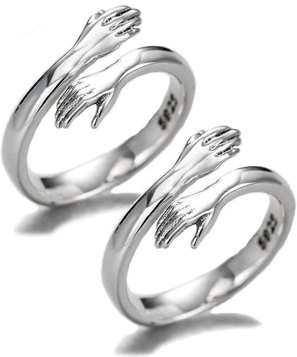 Par Kramring, 925 Sterling Silver Kramring För Par Kvinnor Smycken 2st