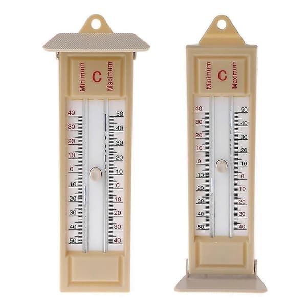 Drivhus Max-Min Press Termometer Tradisjonell Temperaturmåler -40 til 50 White
