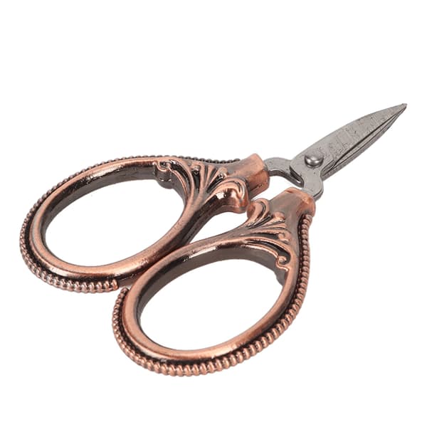 Mini Retro Rustfritt Stål Broderi Korssting Sysaks Antikk Kobber