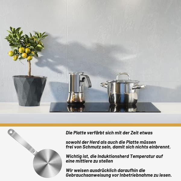 [DT]Induktionsadapter 13 cm, induktionsplade til mokakander og stegepander på induktionskogeplader