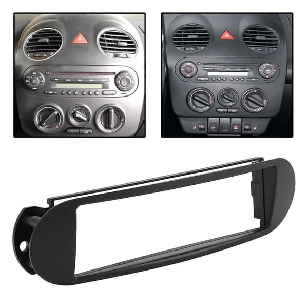 1Din senterkontroll lydfascia CD MP3 DVD-panel stereospillerramme bilinteriør svart