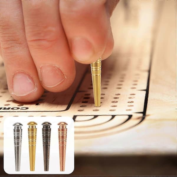 16 stk. Cribbage-plugger, metallspillplugger konisk design brettspillnåler gestnåler med Dra