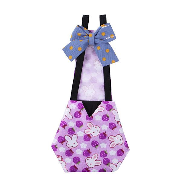Pet blöja tyg kyckling anka gås blöjor purple bunny M